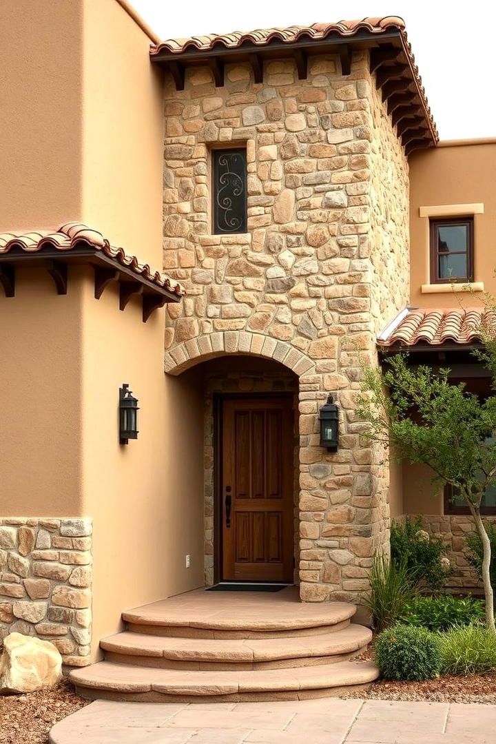 Stone and Stucco Harmony - 30 Mexican Style House Design Ideas