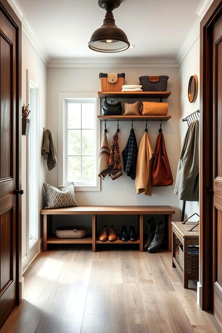 Storage Ladder for Accessories - 30 Mudroom Storage Ideas