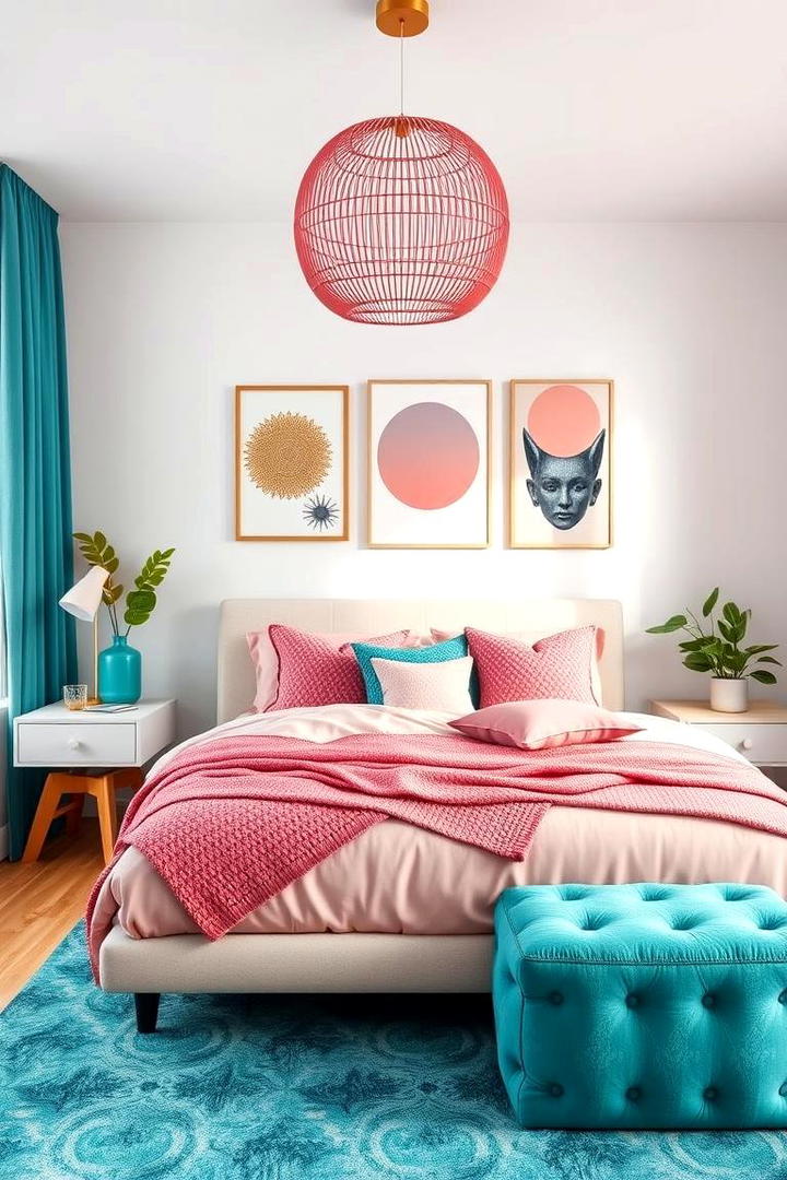 Stylish Teal and Pink Decor Elements - 30 Teal and Pink Bedroom Ideas