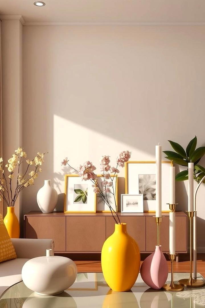 Subtle Accessory Details - 30 How to Decorate With Yellow and Pink