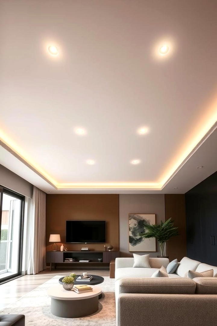 Subtle Recessed Elegance - 30 Living Room Ceiling Lighting Ideas