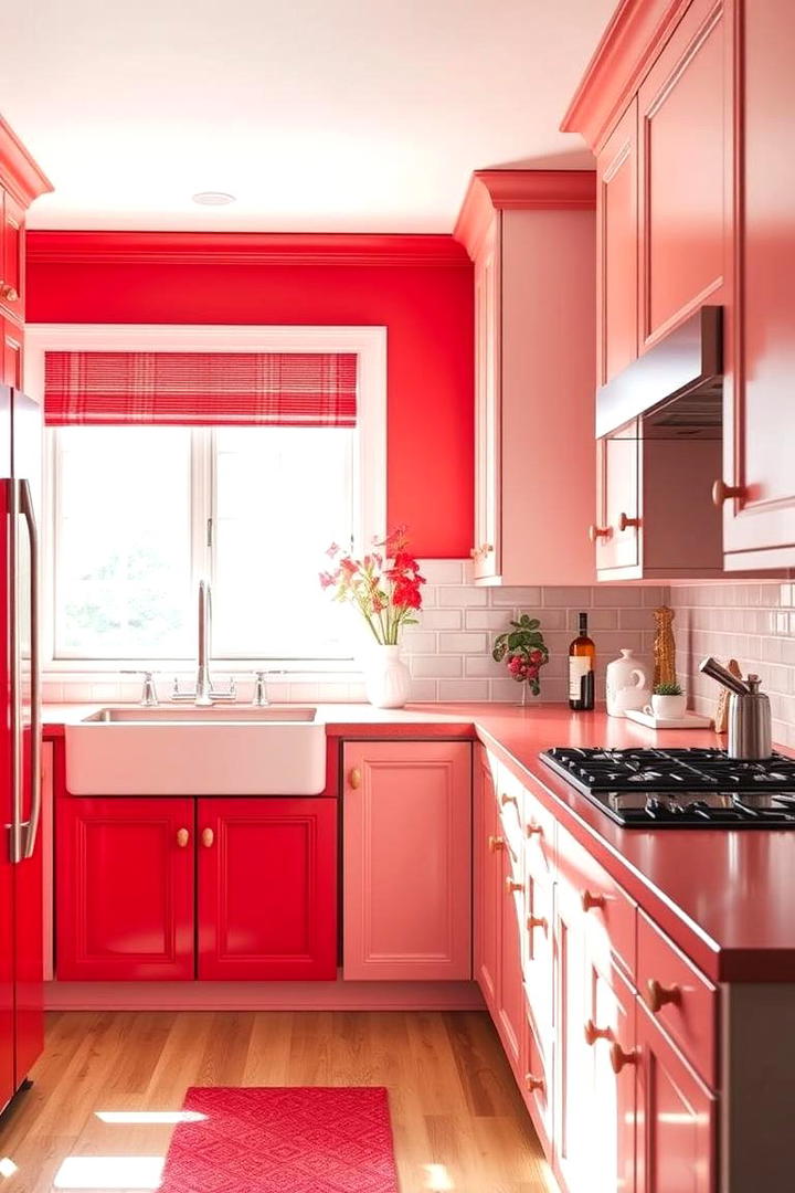 Subtle Red Accents - 30 Red Kitchens