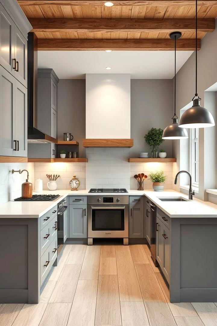 Subtle Rustic Modernity - 30 Grey and White Kitchen Designs