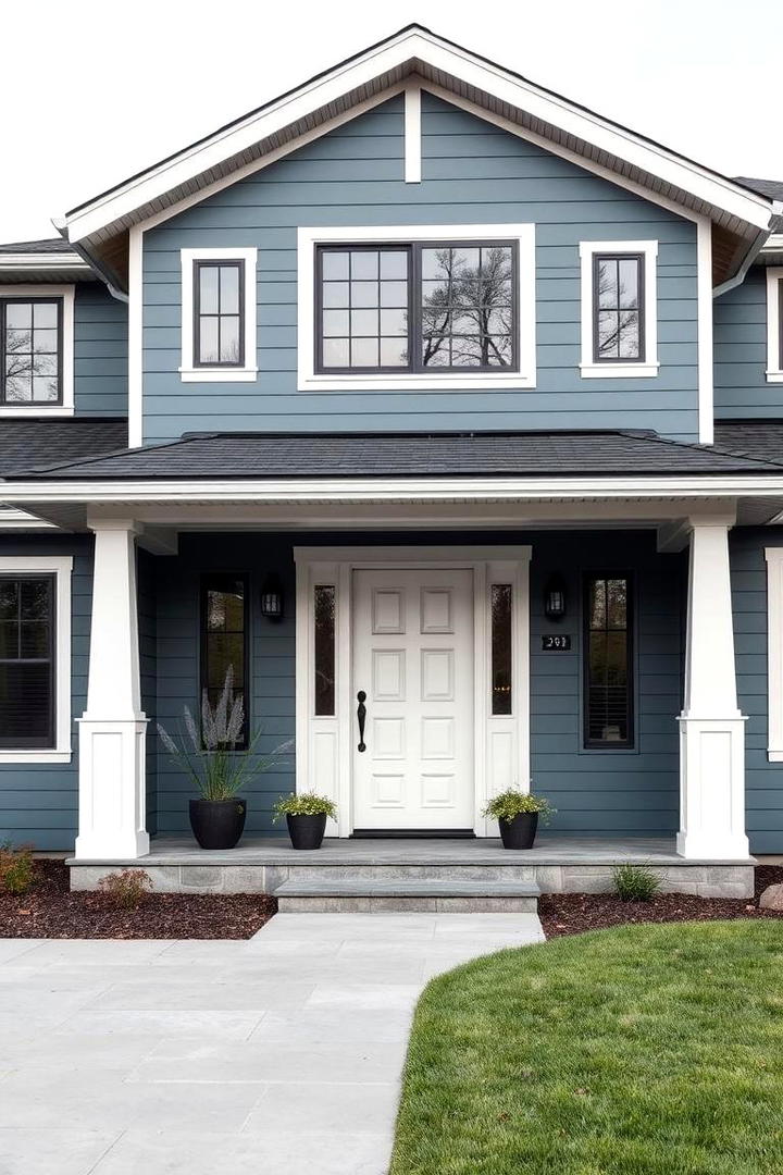 Subtle Slate Blue Harmony - 30 Blue Exterior House Colors