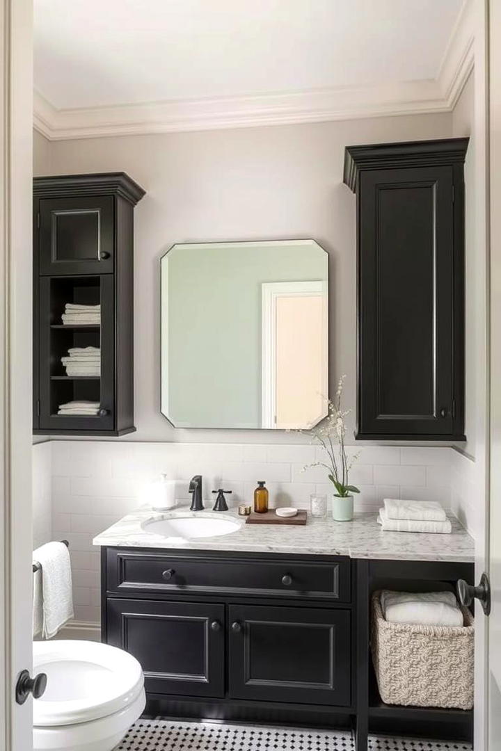 Subtle Sophistication - 30 bathroom with black cabinets ideas