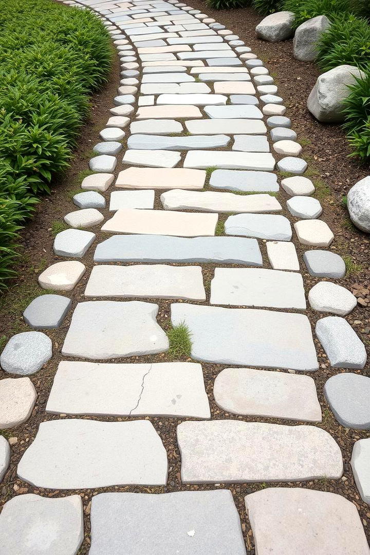 Subtle Stone Path - 30 Rock Walkway Ideas