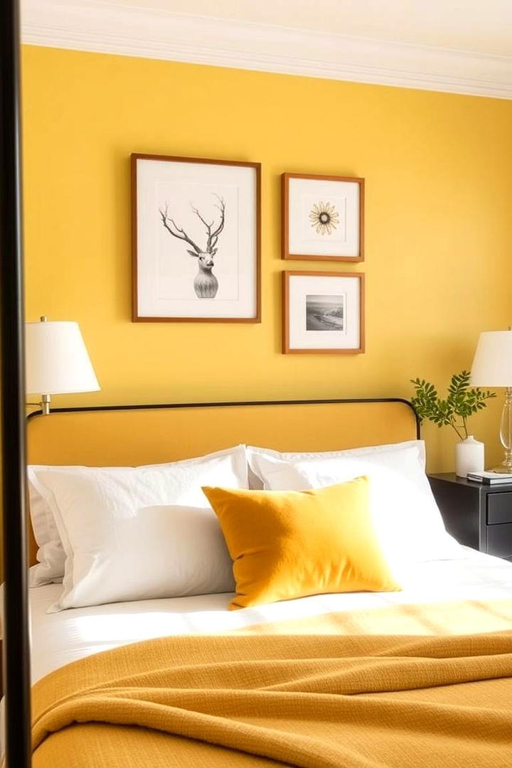 Subtle Yellow Accents - 30 Yellow Bedroom Ideas