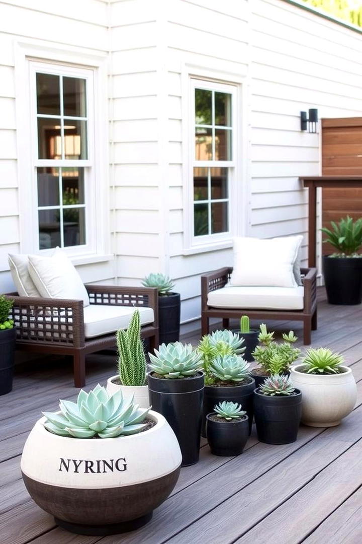 Succulent Sanctuary - 30 Deck Decorating Ideas With Plants