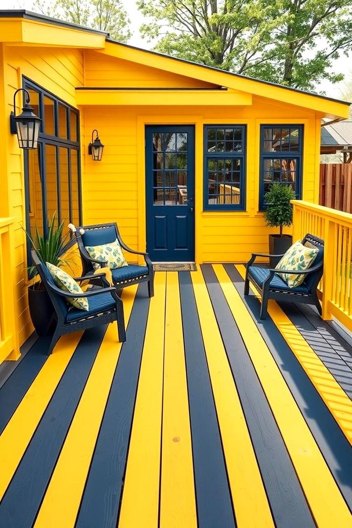 Sunflower Yellow and Navy - 30 Two Tone Deck Color Schemes