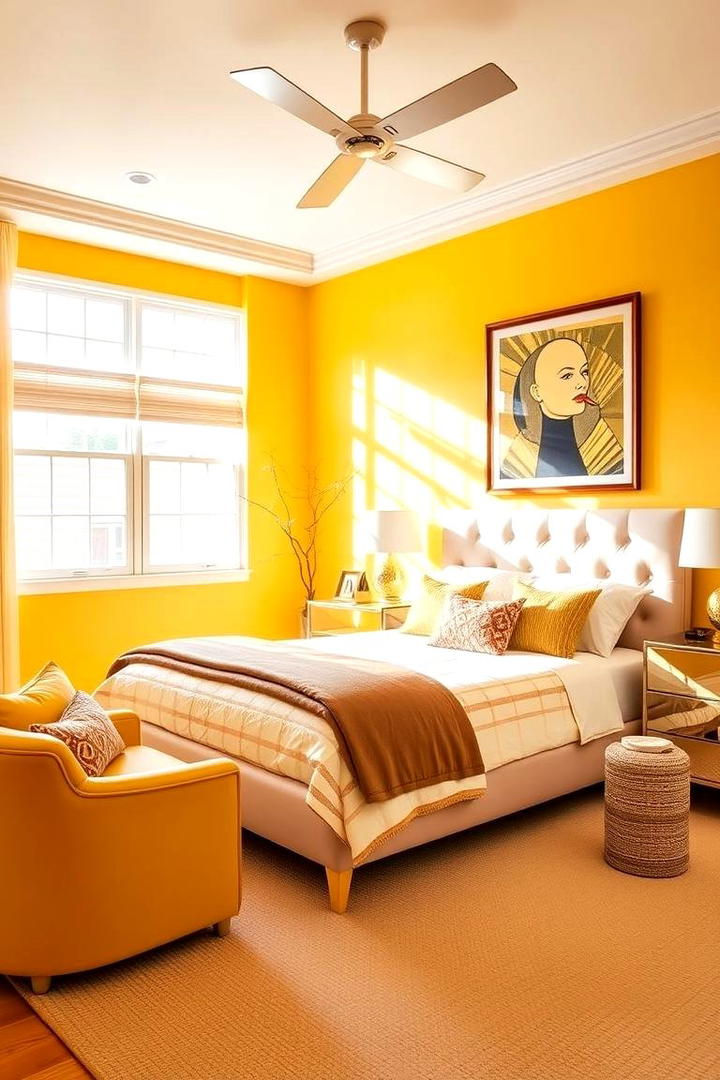 Sunny Accent Walls - 30 Yellow Bedroom Ideas