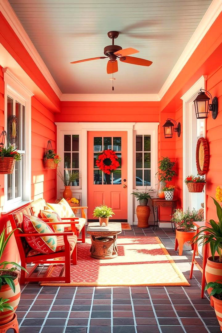 Sunny Coral for Energetic Charm - 30 Porch Paint Colors