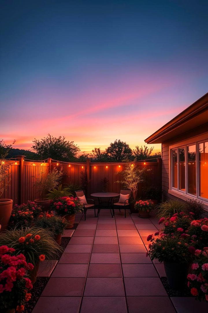 Sunset Glow Patio Garden - 30 Patio Garden Ideas