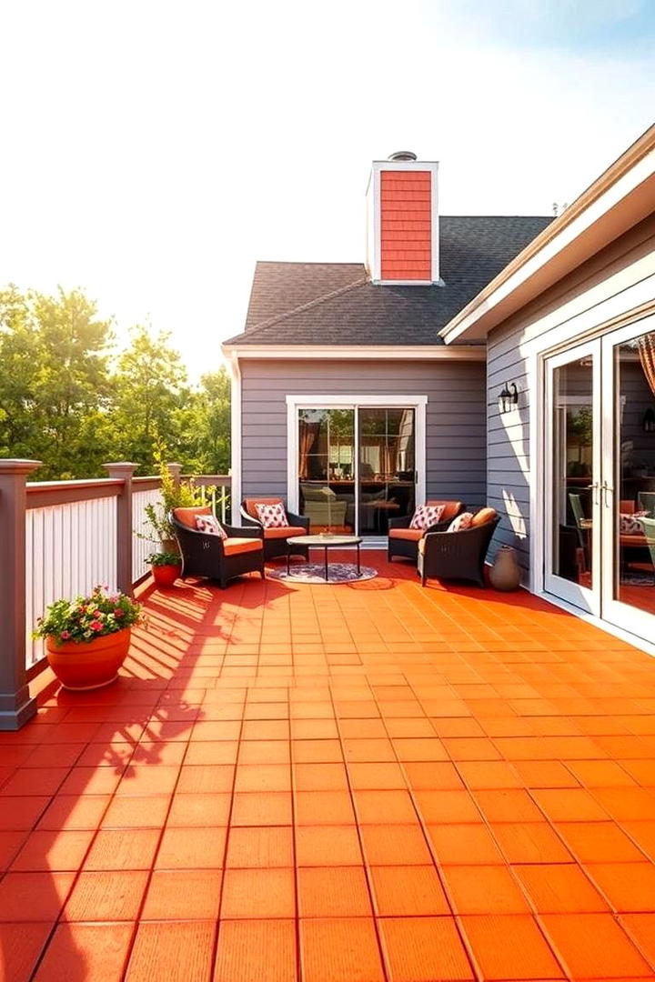 Sunset Orange and Gray - 30 Two Tone Deck Color Schemes