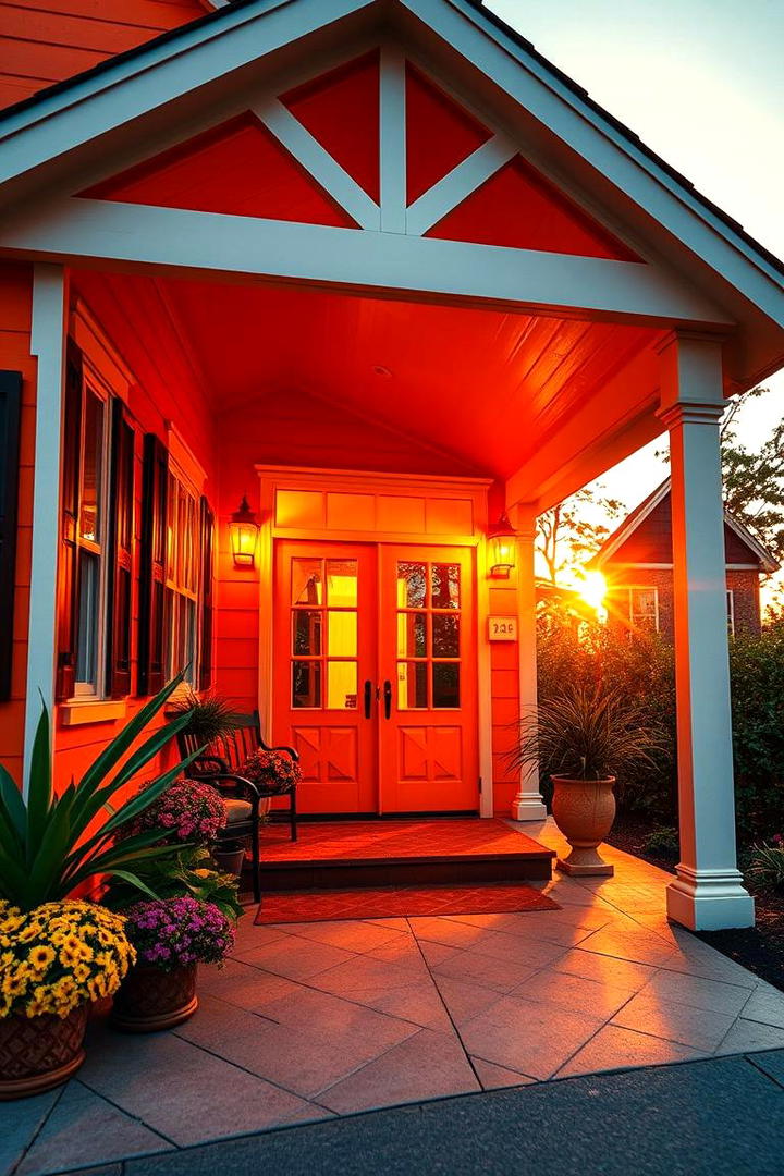 Sunset Orange for Vibrant Warmth - 30 Porch Paint Colors