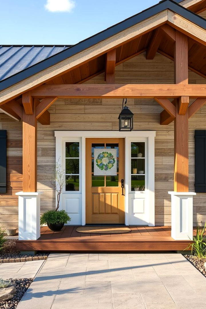 Sustainable Material Showcase - 30 Barndominium Front Porch Ideas