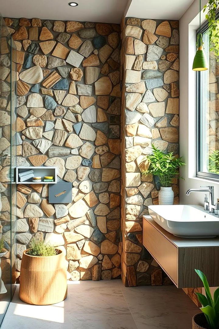 Sustainable Recycled Materials - 30 Bathroom Wall Ideas