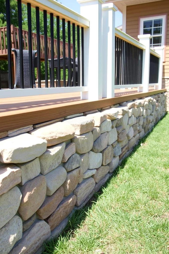 Tactile Stone Veneers - 30 Deck Skirting Ideas