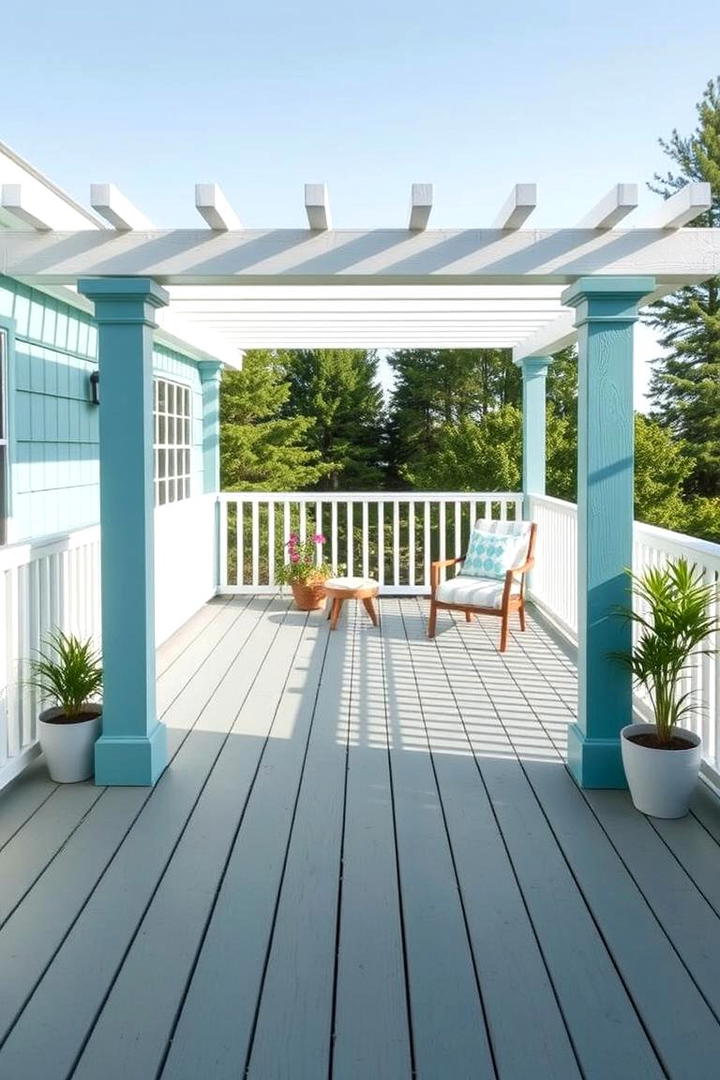 Teal and White Serenity - 30 Two Tone Deck Color Schemes