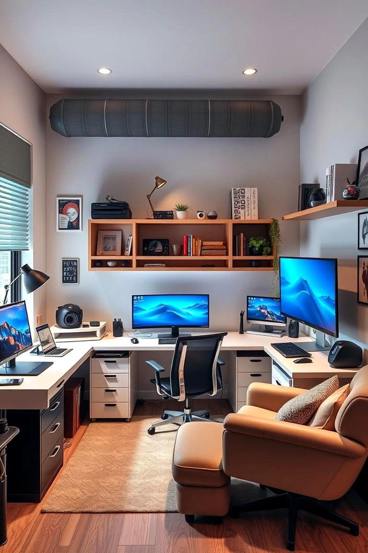 Tech Infused Home Office - 30 2000s Room Ideas