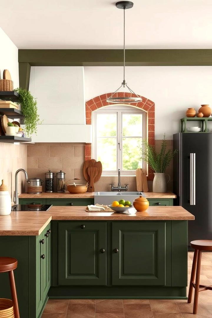 Terracotta and Olive Green Palette - 30 Spanish Style Kitchen Ideas