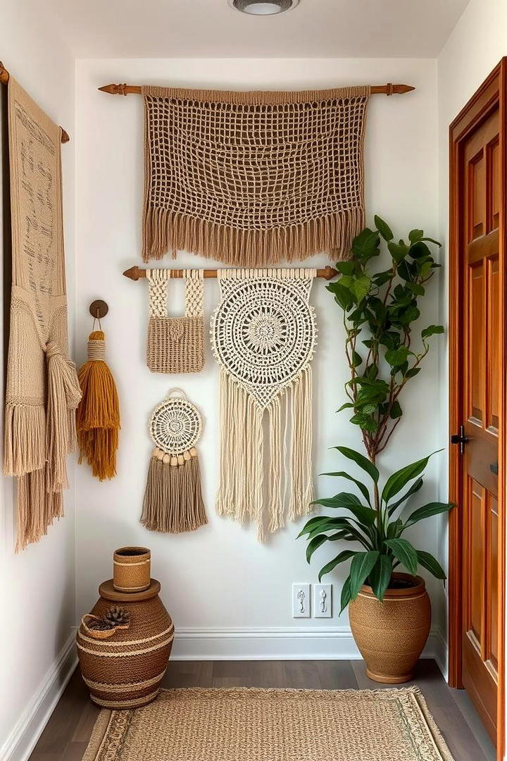 Textile Wall Hangings - 30 Entryway Wall Ideas