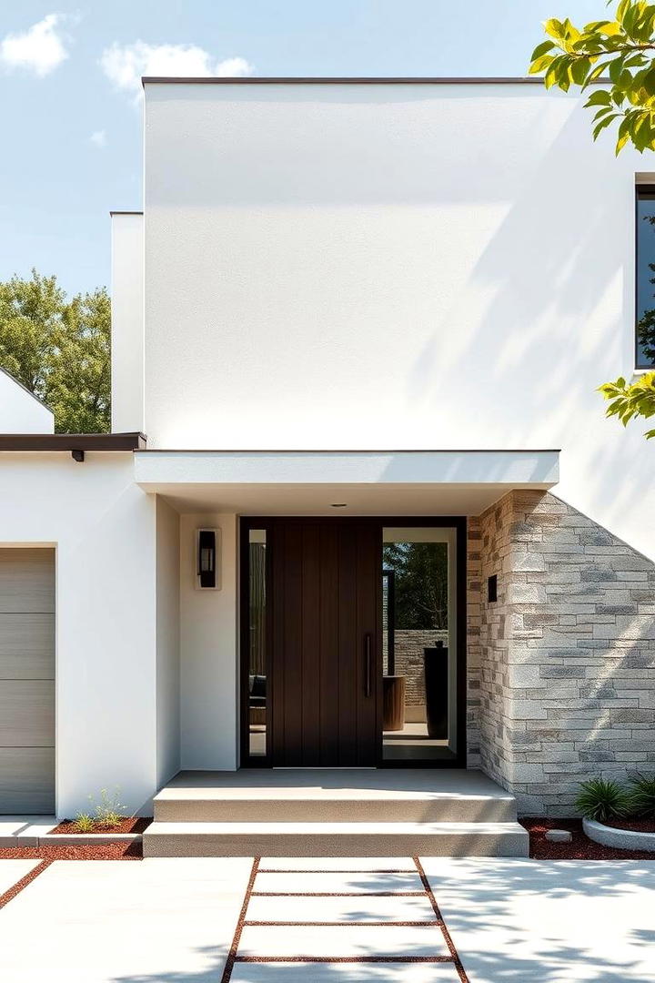 Textural Contrast - 30 Minimalist House Exterior Ideas