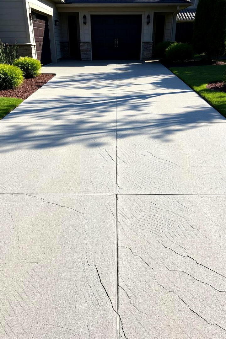 Textured Concrete Driveway - 30 Concrete Driveway Ideas