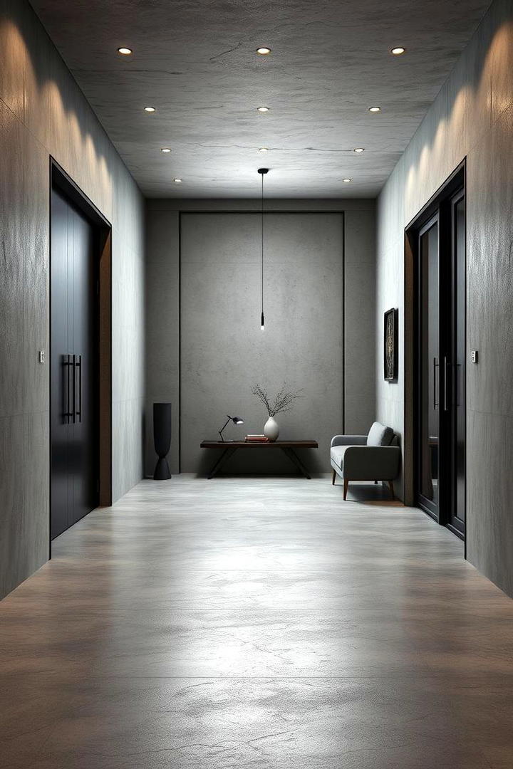 Textured Concrete Flooring - 30 Modern Entryway Ideas