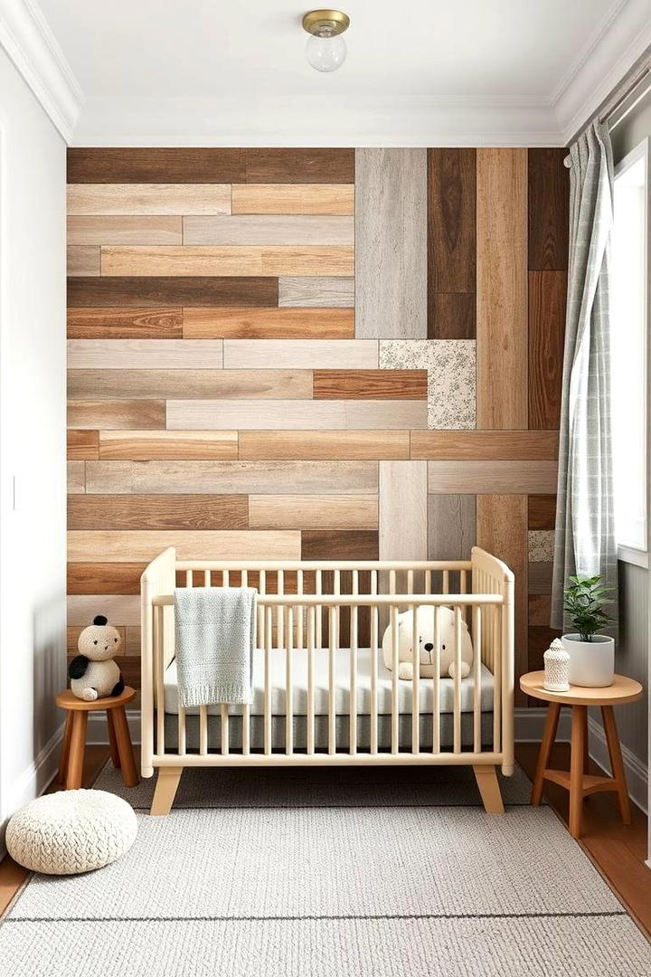 Textured Feature Walls - 30 Small Nursery Ideas