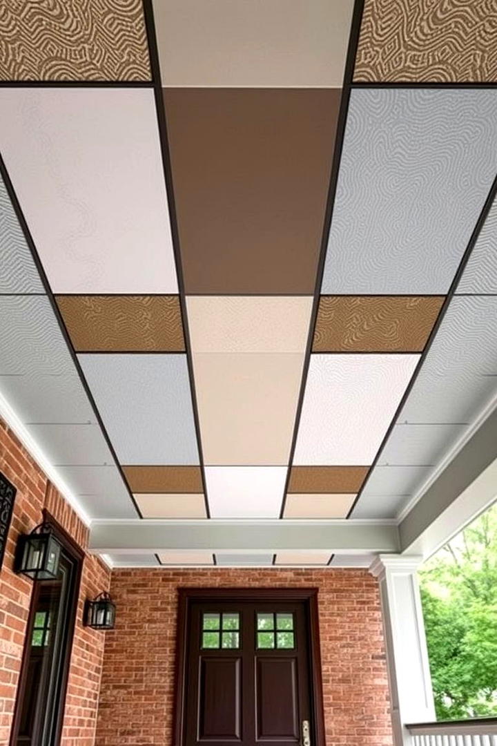 Textured Fiberglass Panels - 30 Porch Ceiling Ideas