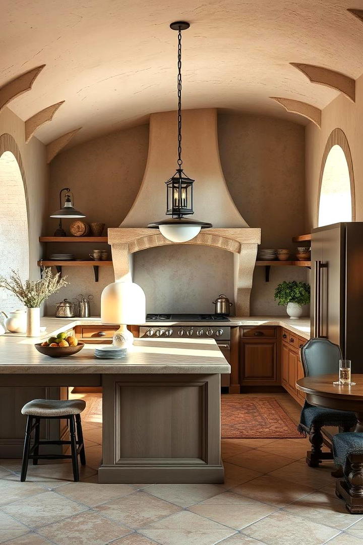 Textured Plaster Walls - 30 Tuscan Kitchen Design Ideas