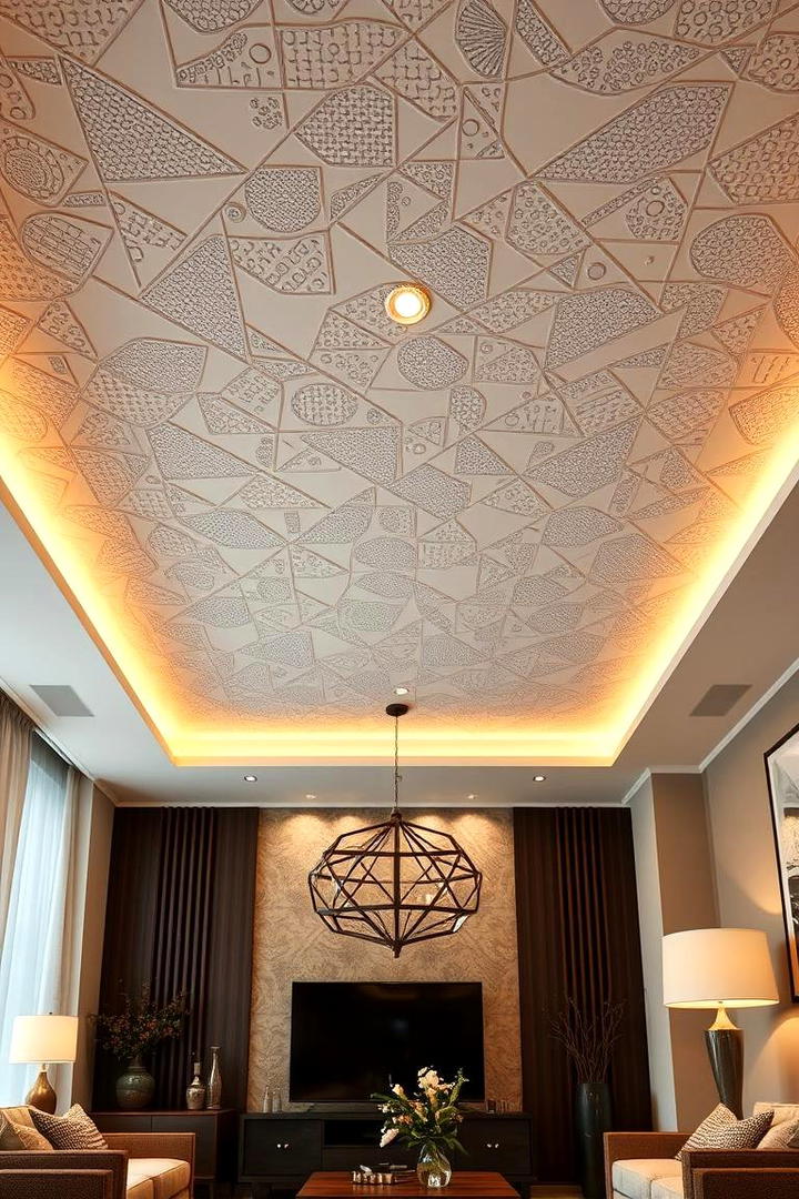 Textured Pop Patterns - 30 Pop Ceiling Design Ideas