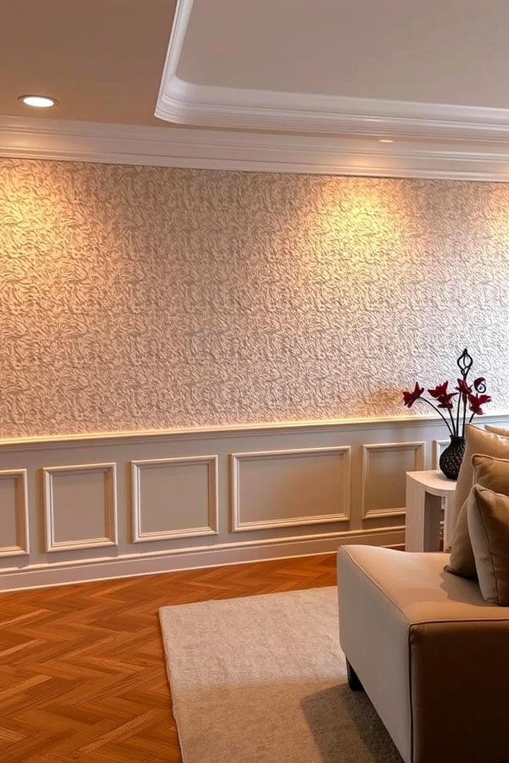 Textured Wainscoting - 30 Living Room Wainscoting Ideas