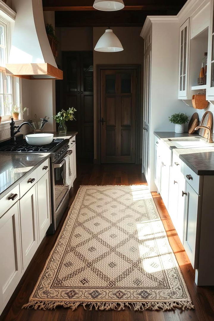 Textured Woven Rug - 30 Kitchen Rug Ideas