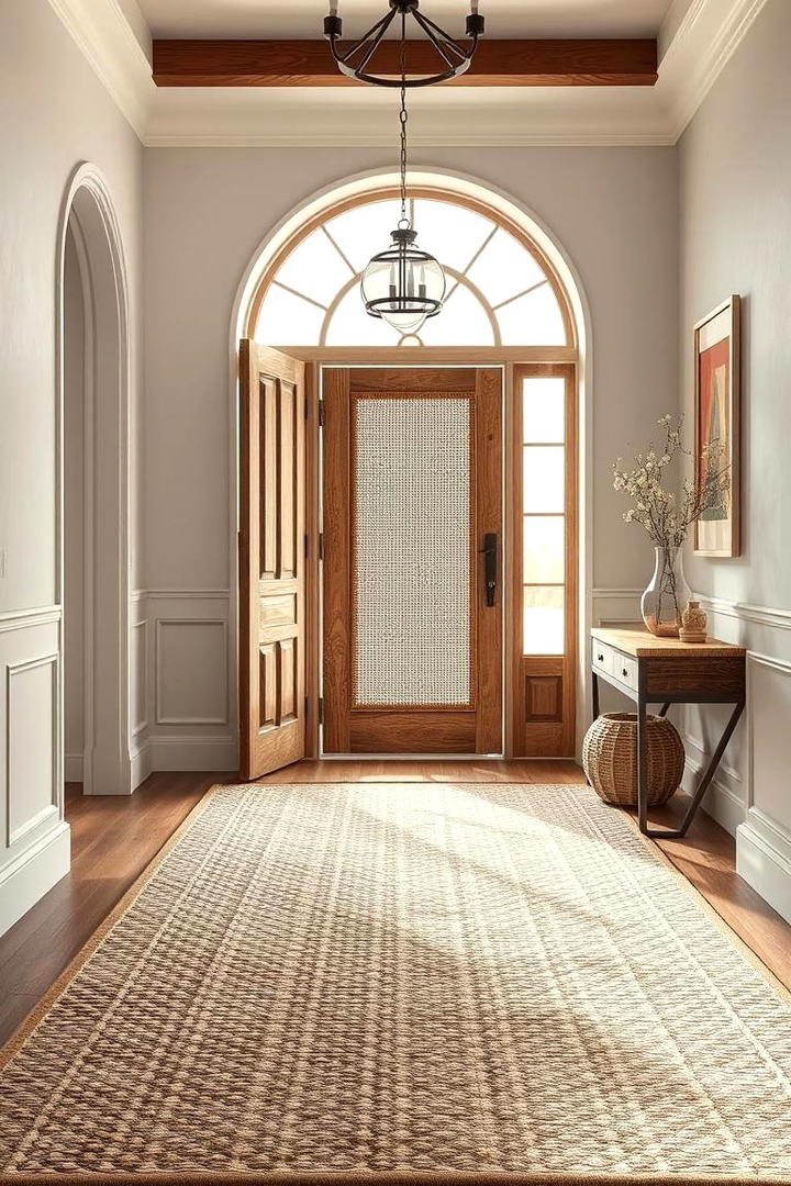 Textured Woven Warmth - 30 Entryway Rug Ideas