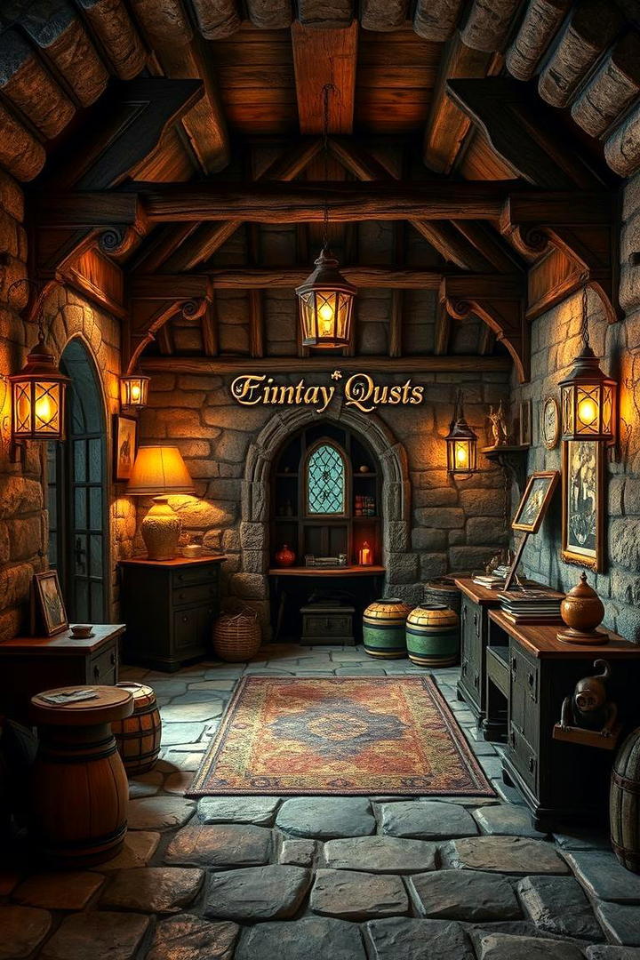 The Fantasy Quest Room - 30 Basement Game Room Ideas