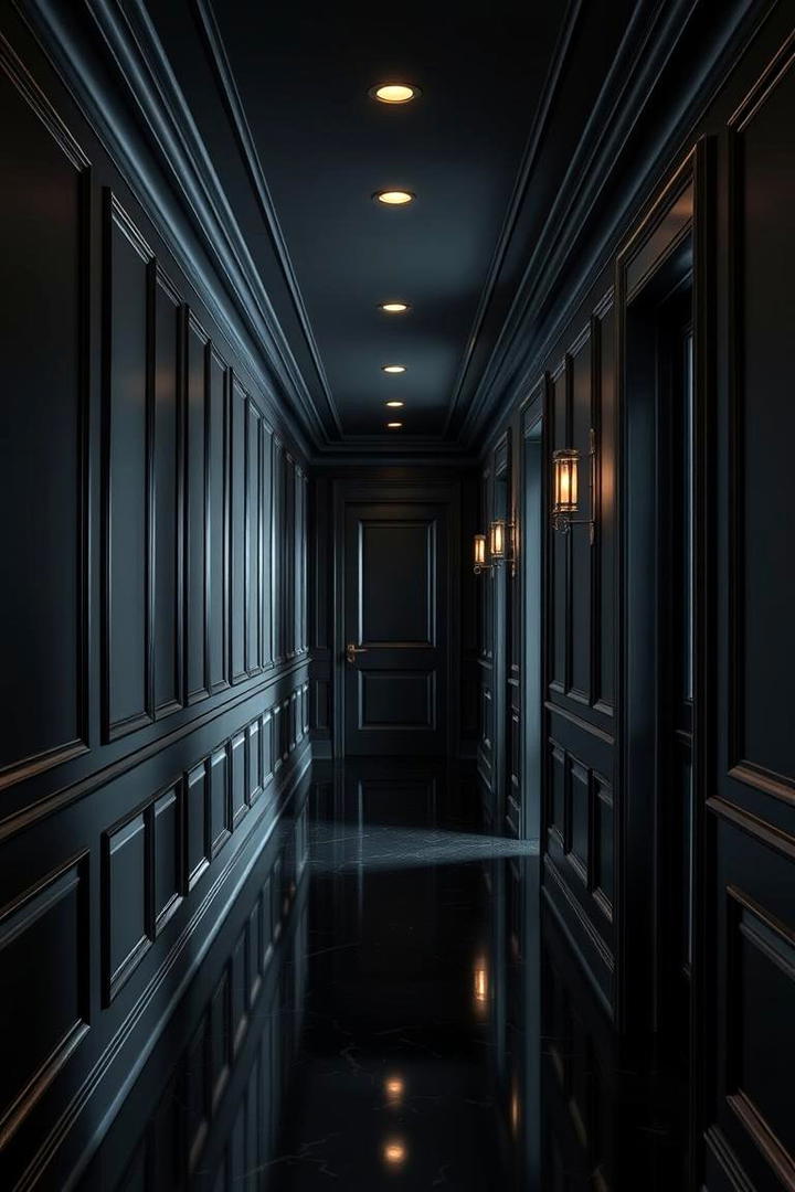 Timeless Black Elegance - 30 Black Hallway Ideas