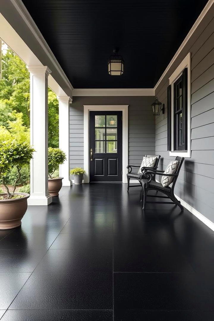 Timeless Black Porch Flooring - 30 Black Porch Ideas