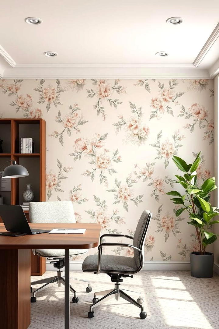 Timeless Floral Prints - 30 Office Wallpaper Ideas