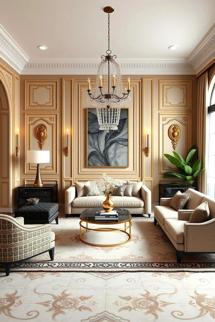 Timeless Glamour - 30 Art Deco Living Room Ideas