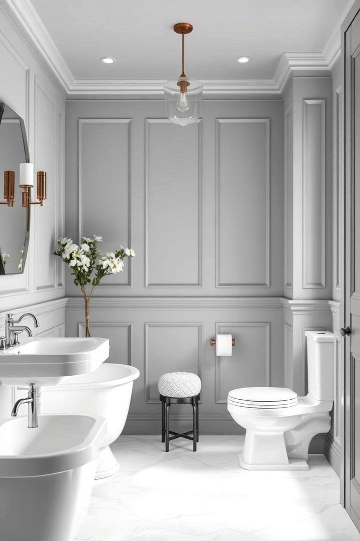 Timeless Grey and White Elegance - 30 Grey and White Bathroom Ideas