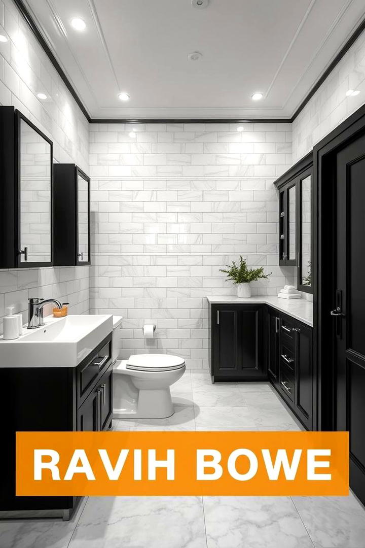 Timeless Monochrome - 30 bathroom with black cabinets ideas