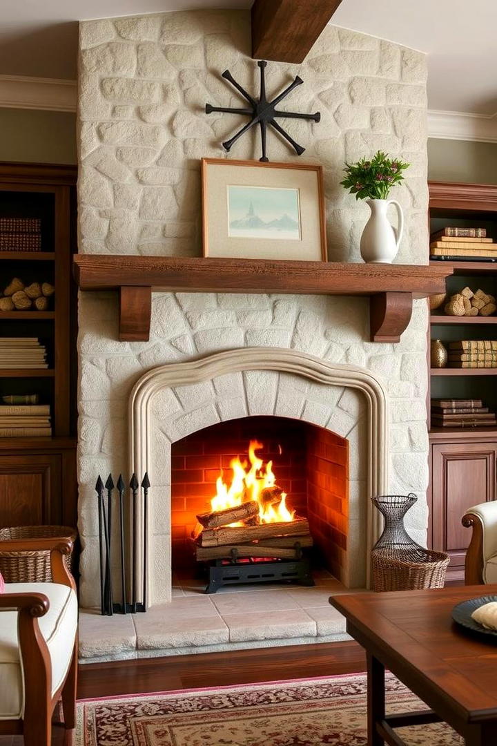 Timeless Rustic Elegance - 30 French Country Fireplace Ideas