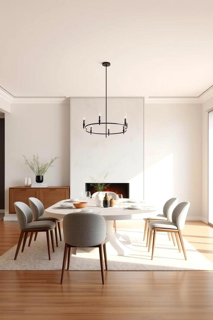 Timeless Simplicity Refined - 30 Dining Room With Fireplace