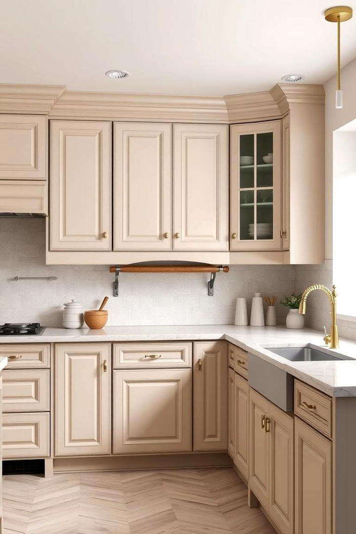 Timeless U Shaped Kitchen with Classic Details - 30 U Shaped Kitchen Ideas