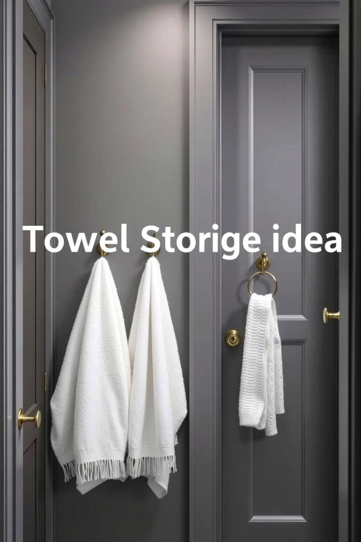 Towel Hooks on Door Frames - 30 Towel Storage Ideas