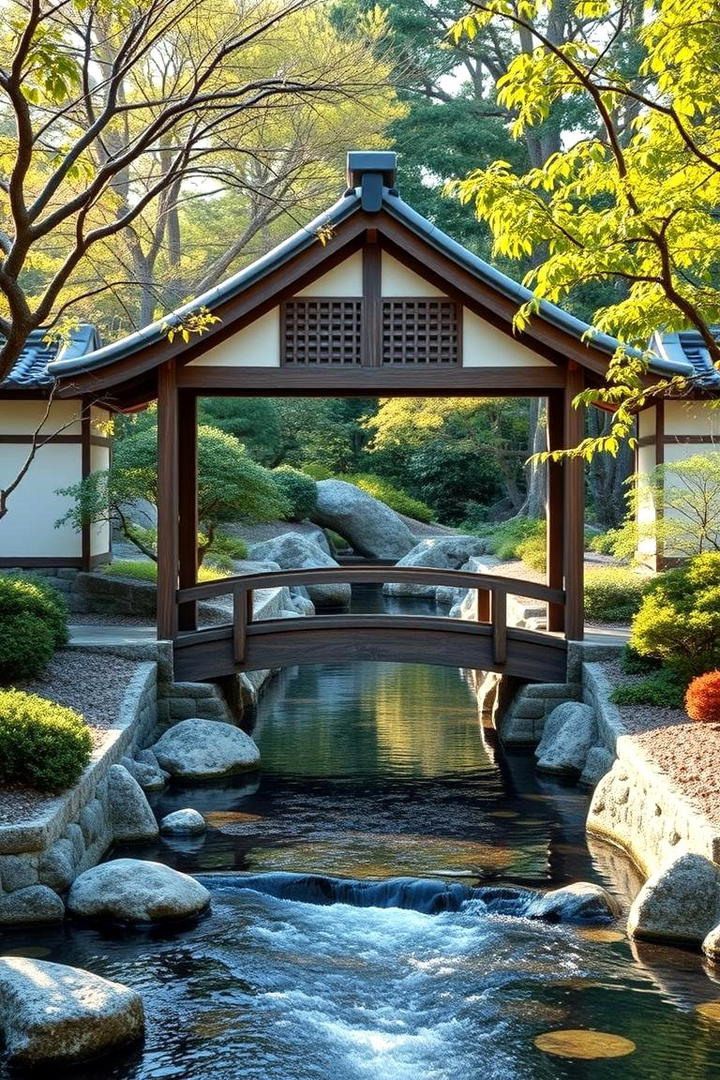 Traditional Bridge Garden - 30 Japanese Garden Ideas