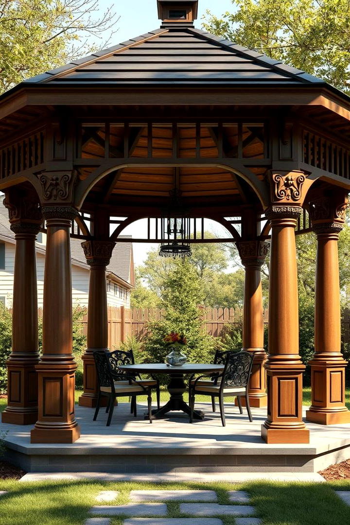 Traditional Colonial Gazebo - 30 Backyard Gazebo Ideas