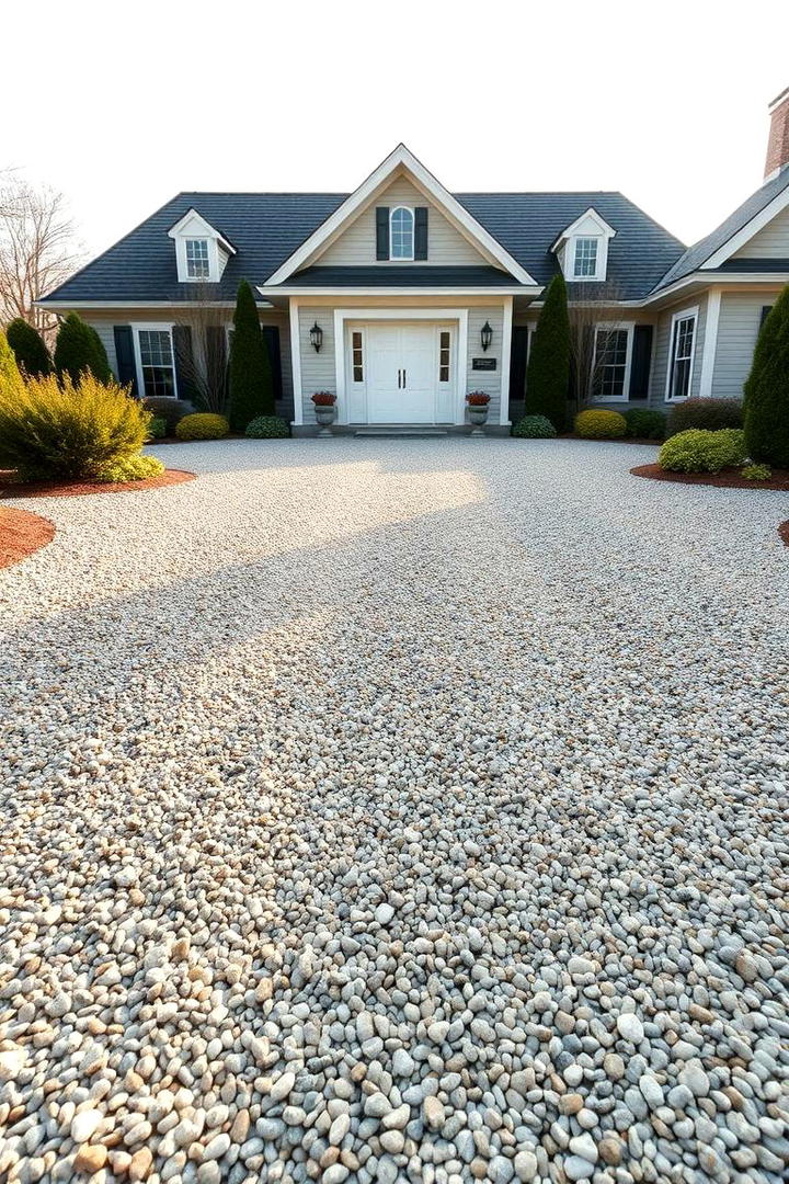 Traditional Gravel Driveway with Flair - 30 Gravel Driveway Ideas