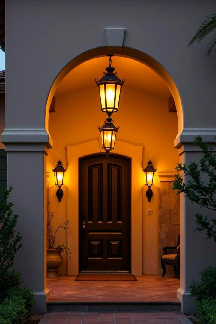 Traditional Lantern Lighting - 30 spanish style front porch ideas